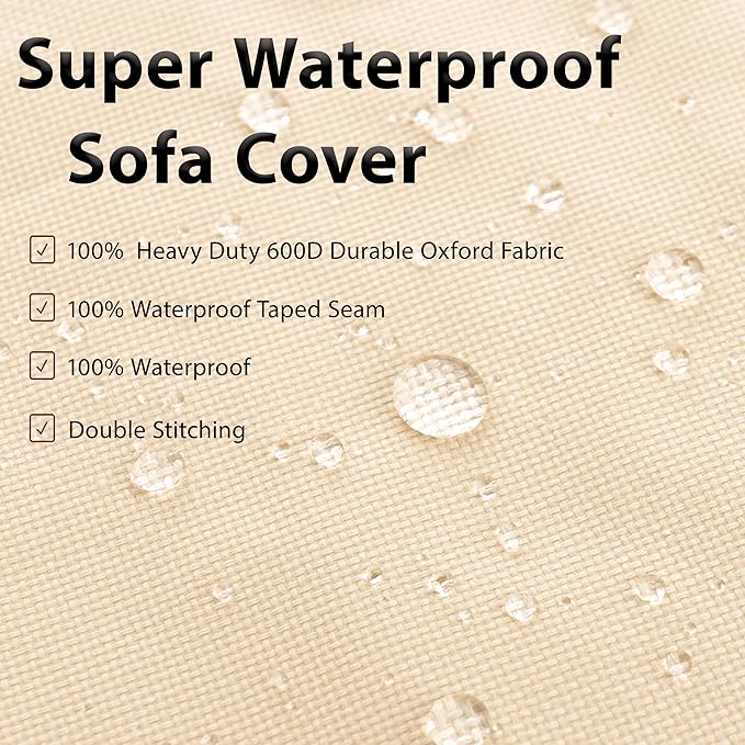 Outdoor Sectional Cover, 90-inch V-Shaped Patio Furniture Sofa Covers - Image 8