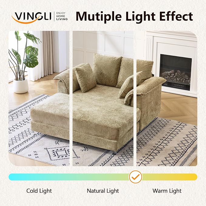 VINGLI Modern Floating Chaise Lounge Chair - Image 8