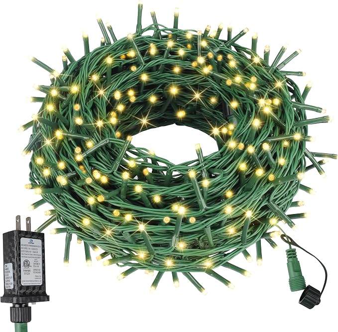 99FT 300 LED Christmas String Lights End-to-End Plug 8 Modes Indoor Lights by ASENEK