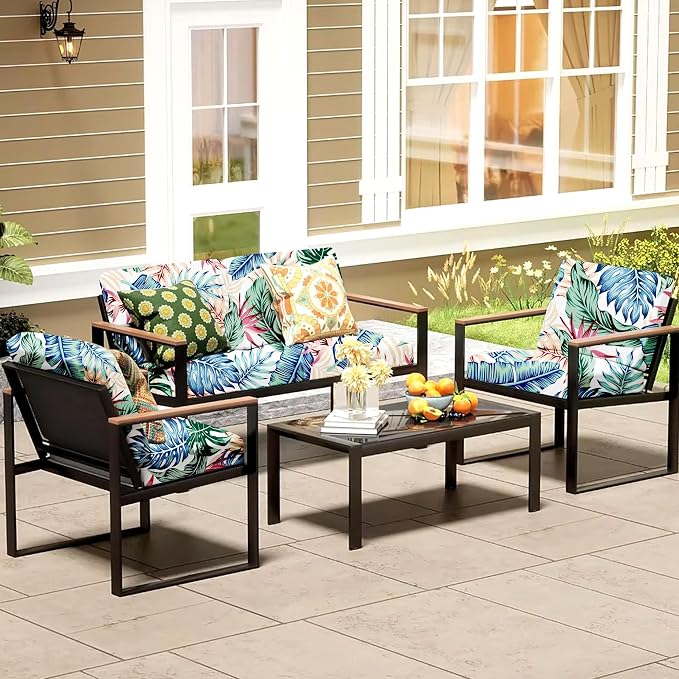 8Pcs Patio Cushion Covers, Outdoor Cushions Covers, Stretch Cushion Covers - Image 6