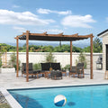 PURPLE LEAF 10' x 13' Outdoor Retractable Pergola by PURPLELEAF