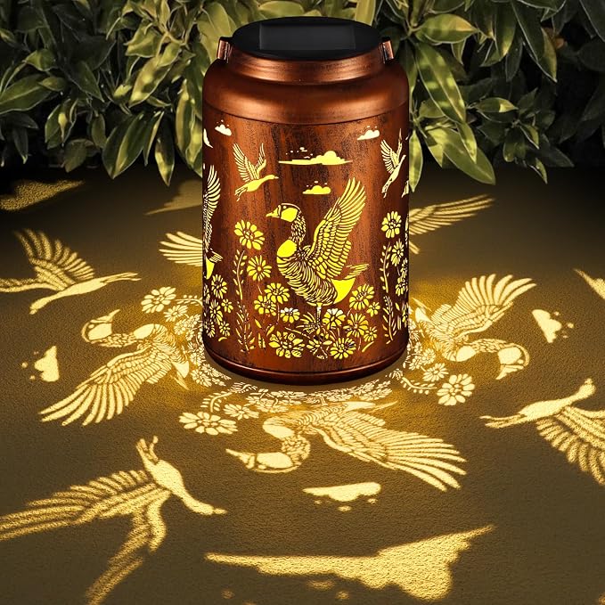 Solar Lanterns Outdoor Waterproof Garden Decor Birthday Gifts by Tepaken