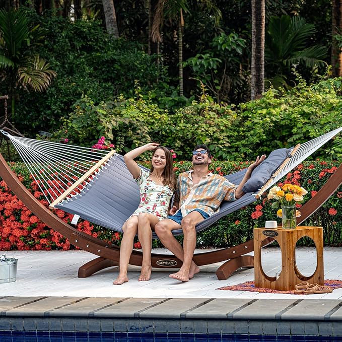 Lazy Daze Hammocks 12 FT Double Quilted Fabric Hammock - Image 2