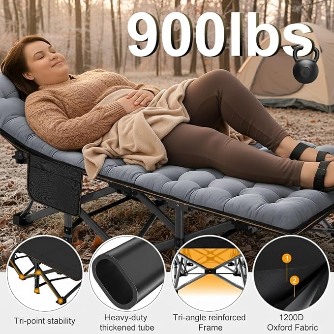 ABORON XXL Camping Cot for Adults 900LBS - Image 4