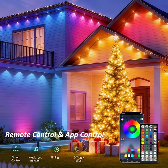 100FT Permanent Outdoor Lights, RGB LED Eaves Lights - Image 3