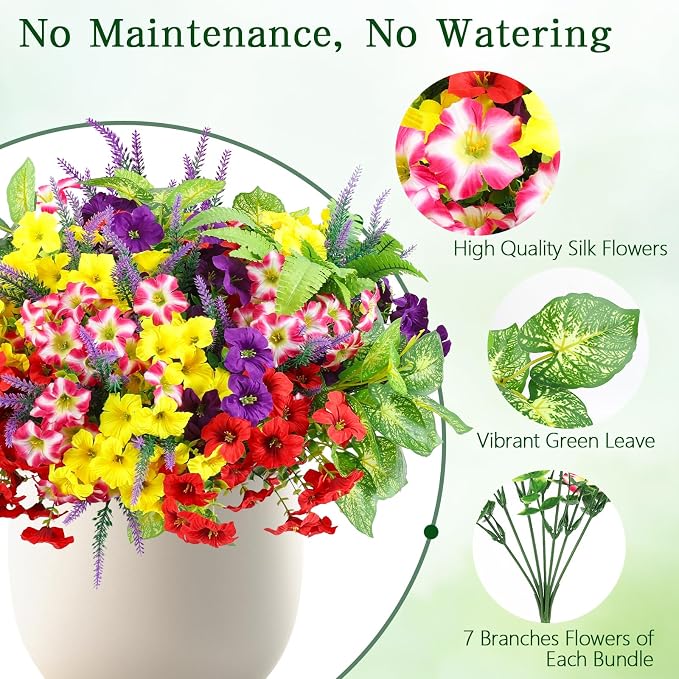 HOHOTIME 21 Bundles Artificial Flowers - Image 6