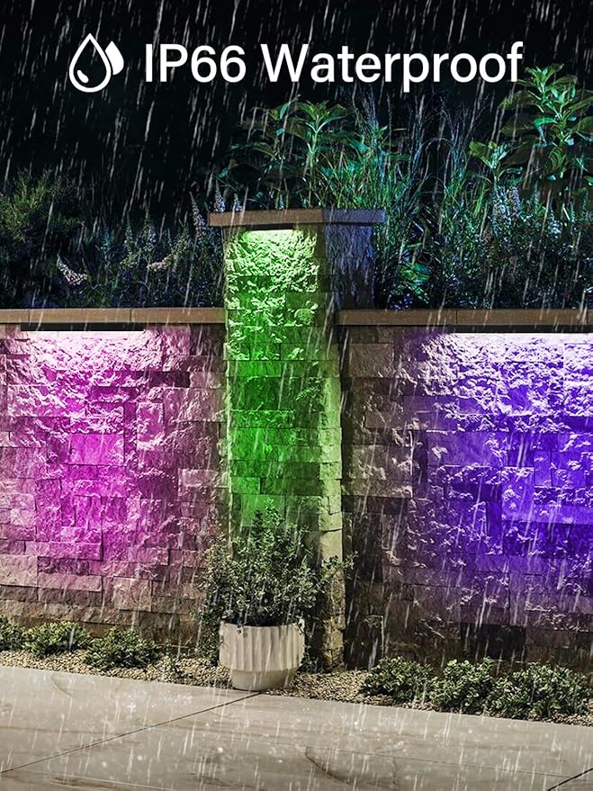 5W RGB Retaining Wall Lights 7 inch LED Hardscape Lighting Color Changing Low - Image 4
