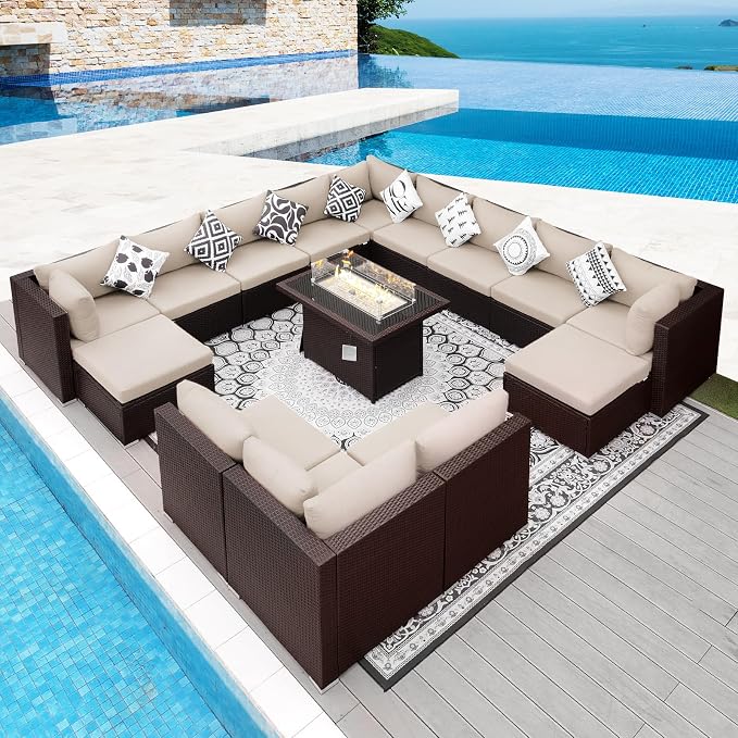 NICESOUL 15 Piece Outdoor Sectional by NICESOUL