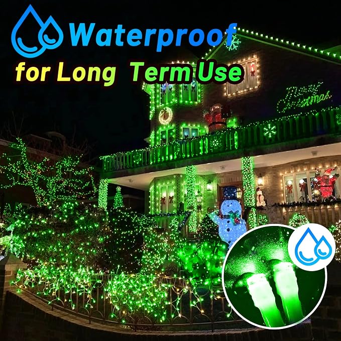 KNONEW Outdoor Christmas Lights 300 LED 99ft String Lights 8 Modes & Memory - Image 4