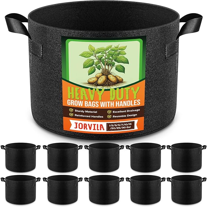 10 Pack 30 Gallon Grow Bags, Thickened Nonwoven Fabric Planter Pots by Unknown