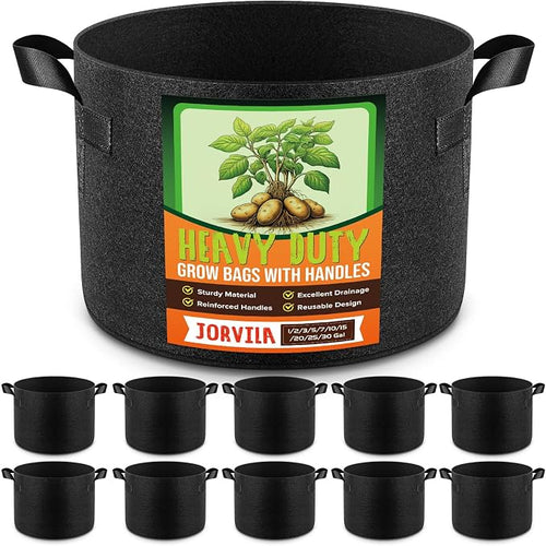 10 Pack 15 Gallon Grow Bags, Thickened Nonwoven Fabric Planter Pots by Unknown