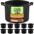 10 Pack 25 Gallon Grow Bags, Thickened Nonwoven Fabric Planter Pots by Unknown