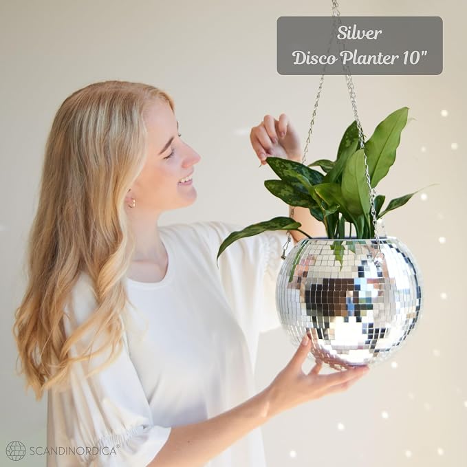 SCANDINORDICA Disco Ball Planter – Value Package: Mirror Disco Planter - Image 2