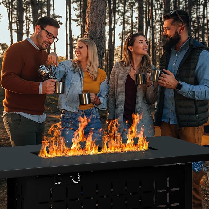 43 Inch Propane Fire Pit Table, 000 BTU Rectangular Gas FirePits, CSA-Certified - Image 7