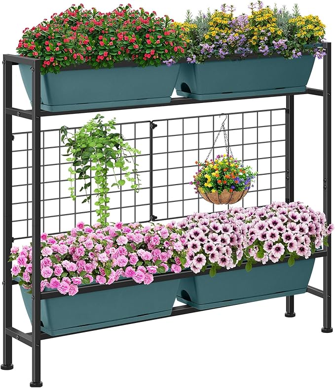 CADUKE Raised Planter Box with Legs, Raised Garden Bed with Drainage Holes & by CADUKE
