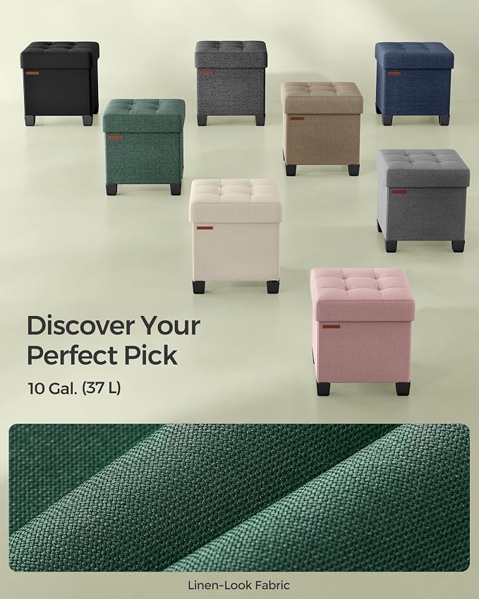 SONGMICS Storage Ottoman, Small Ottoman Foot Rest - Image 6