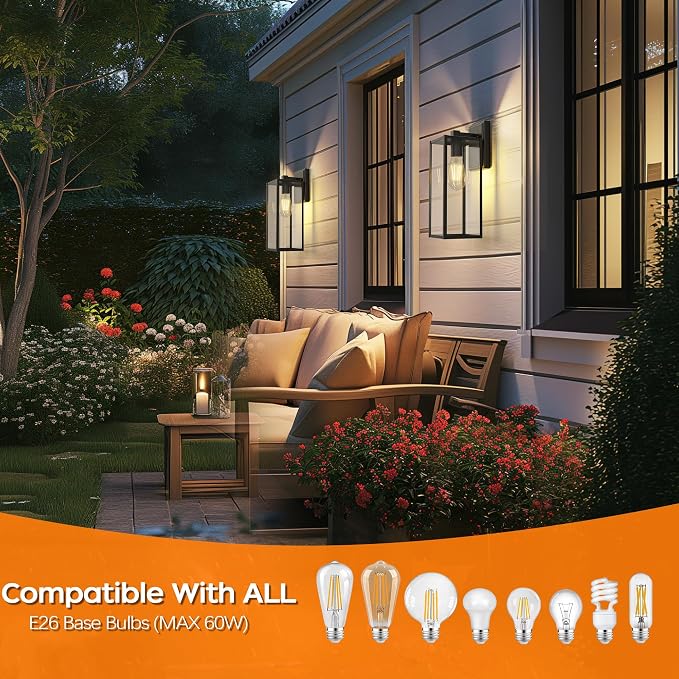 WIHTU 16in Outdoor Light Fixture Wall Mount, LED Exterior Lighting fixtures - Image 3