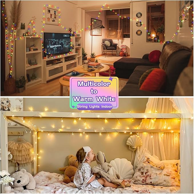 JMEXSUSS 200 LED Christmas String Lights Outdoor Waterproof, 66ft Color - Image 7