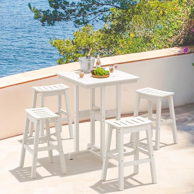 37.5" H Outdoor Bar Table，HDPE Bar Height Table - Image 6