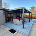 PURPLE LEAF Louvered Pergola 11' x 21' Aluminum Outdoor Pergola by Unknown