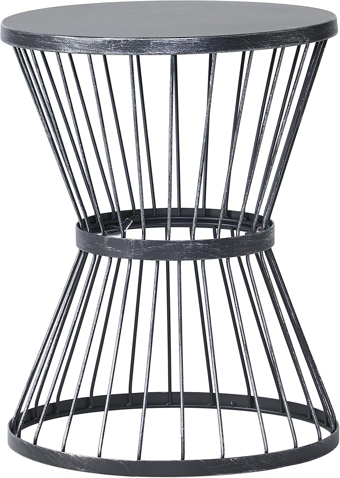 Christopher Knight Home Lassen Outdoor 16" Iron Side Table, Matte Black by GDFStudio