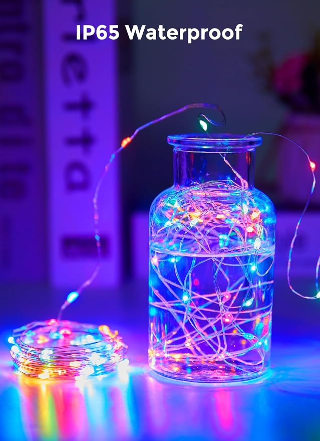 Minetom Solar String Lights for Outside, 33Ft 100 LED Outdoor Solar Fairy Lights - Image 4