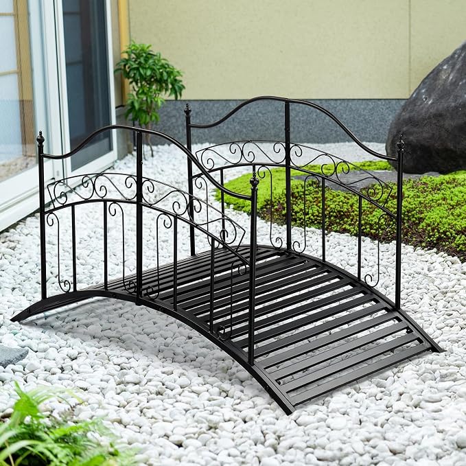 Outvita Metal Garden Bridge for Outdoor, Elegant Decorative Bridge - Image 3