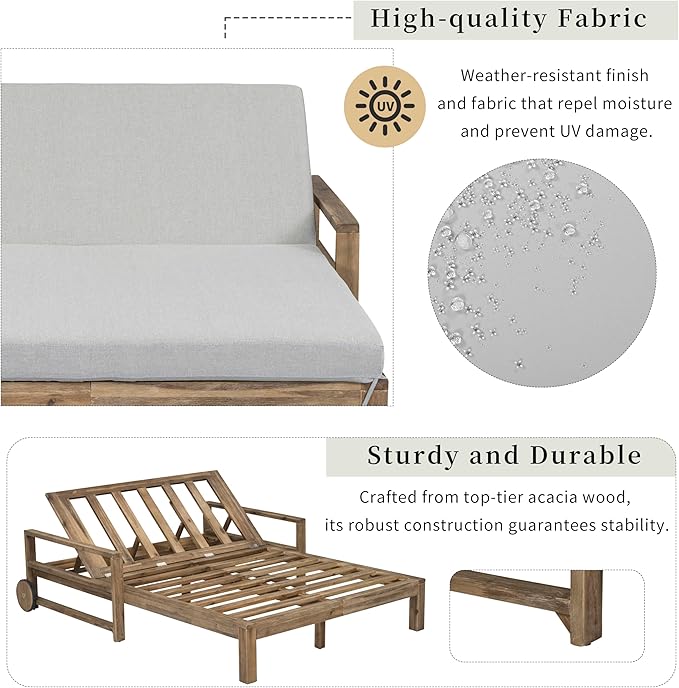 LUMISOL Outdoor Patio Daybed - Image 4