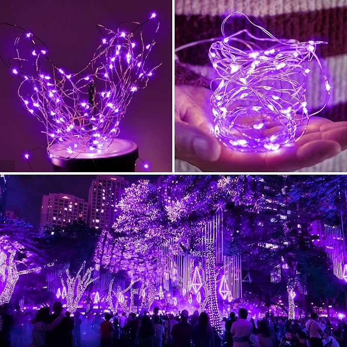 2-Pack 200 LED Solar Fairy Lights Outdoor, Upgraded Oversize Lamp Beads & Super - Image 2
