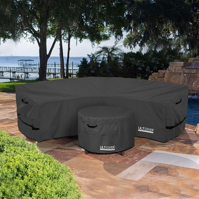ULTCOVER Patio Curved Sofa Cover Waterproof - Image 6