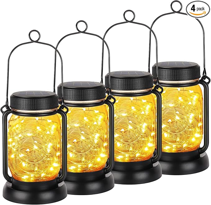 Mlambert 4 Pack Solar Hanging Lantern by Mlambert