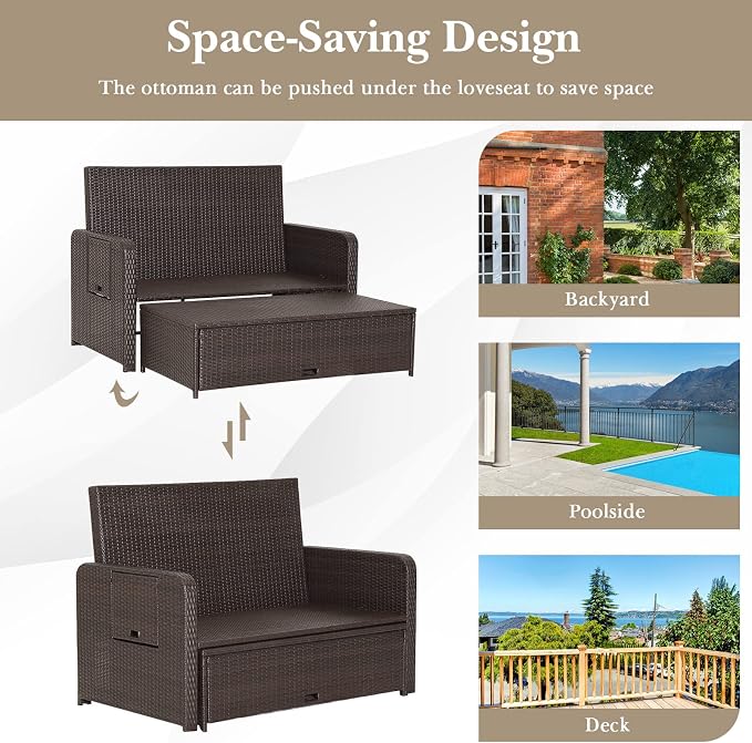 Tangkula Patio Rattan Daybed - Image 9