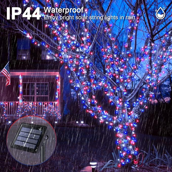 JMEXSUSS 2 Pack Solar String Lights Outdoor Waterproof, Total 400 LED 151FT - Image 7