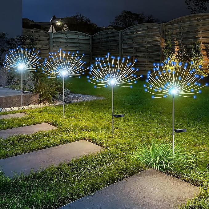 YOTOZU 4 PCS Solar Firework Light, Outdoor Solar Garden Decorative Lights 120 by YOTOZU