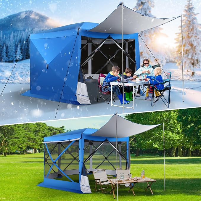 COBIZI 12x12 FT Pop Up Canopy Extendable Tent, Gazebos On Clearance by COBIZI
