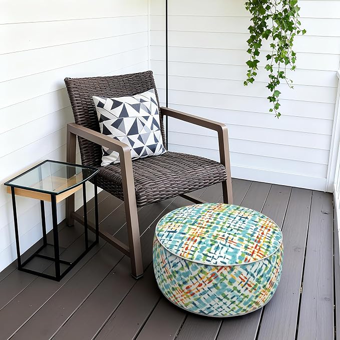 Patio Inflatable Ottoman, 21x9 Inch Portable Stool Ottoman - Image 6
