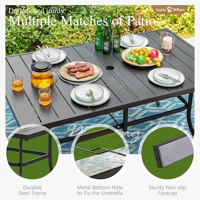 Sophia & William 7 Pieces Patio Dining Set - Image 3