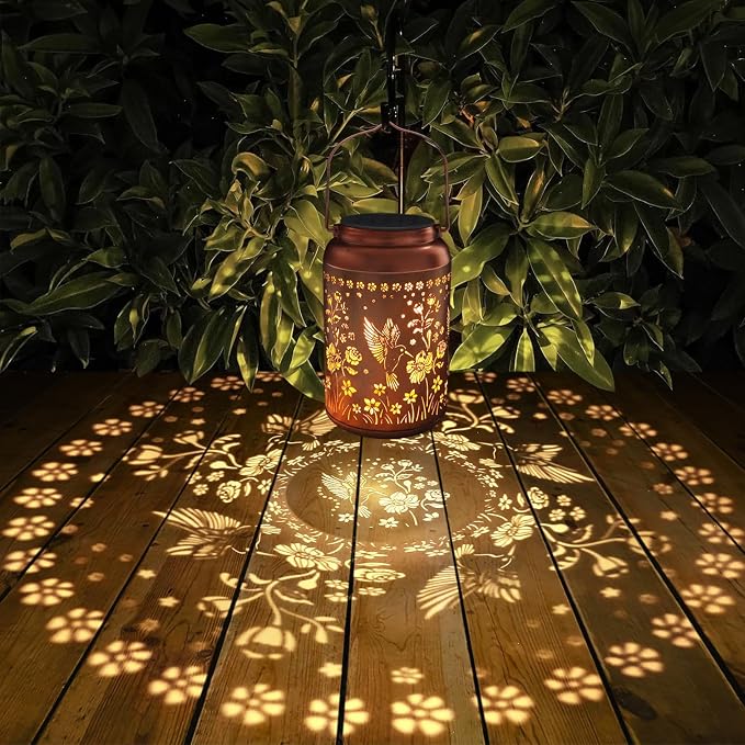Solar Lanterns Outdoor Waterproof Hummingbird Garden Decor Gifts - Image 7