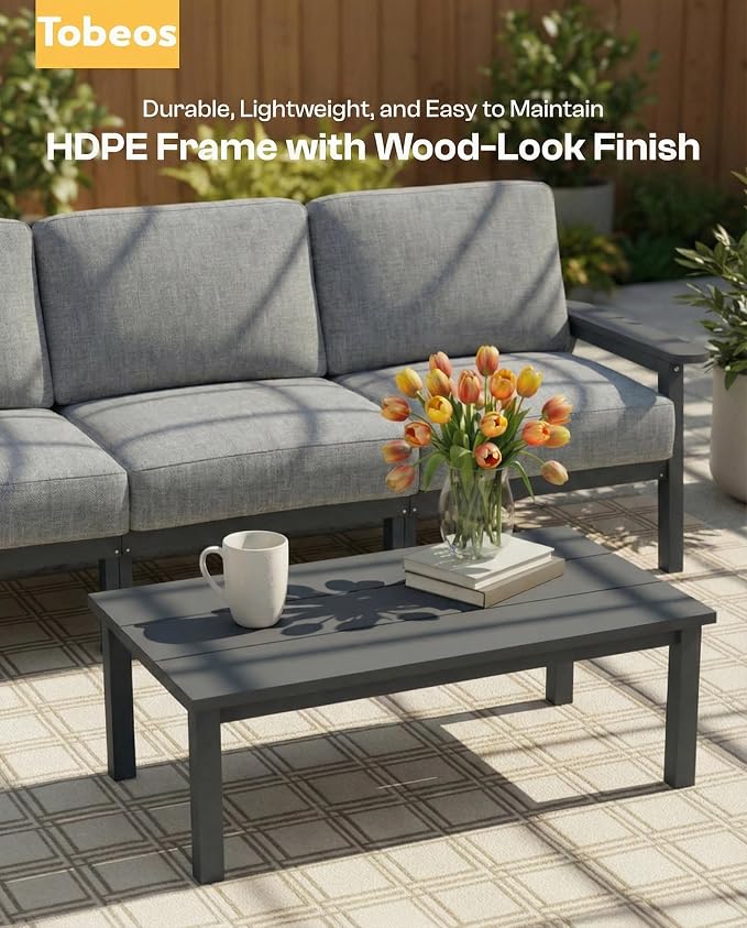 Patio Furniture Set, HDPE Outdoor Sofa Set - Image 8