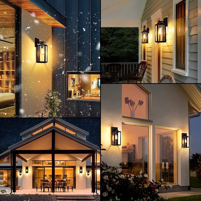 BesLowe Outdoor Wall Mount Light Fixture, Exterior Wall Lantern Waterproof - Image 8