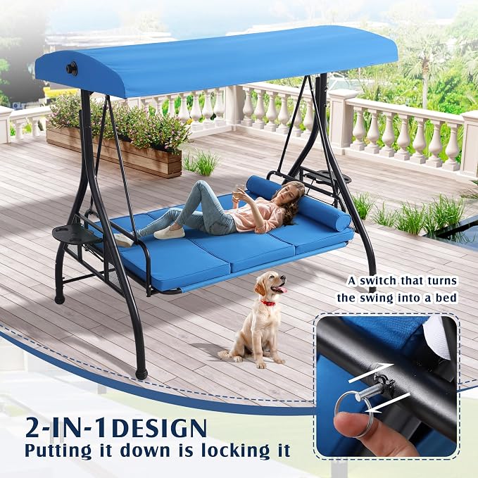 Grepatio Outdoor Porch Swing - Image 3
