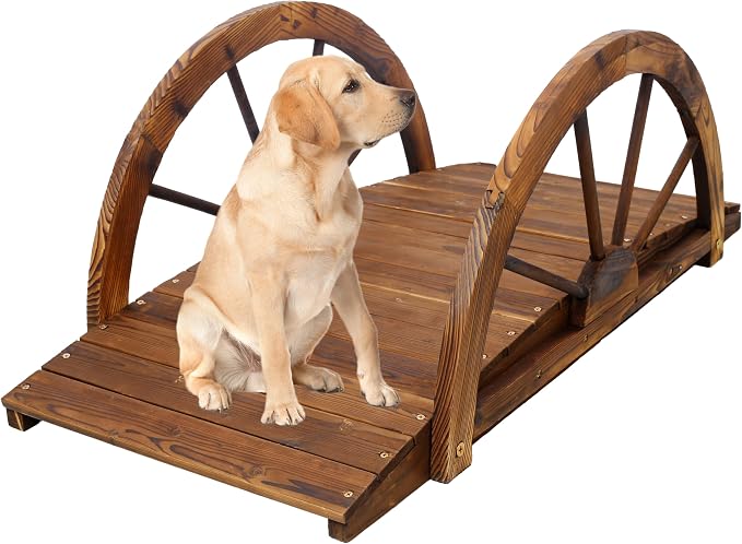 Wooden Garden Bridge, Wood Garden Bridge - Image 3