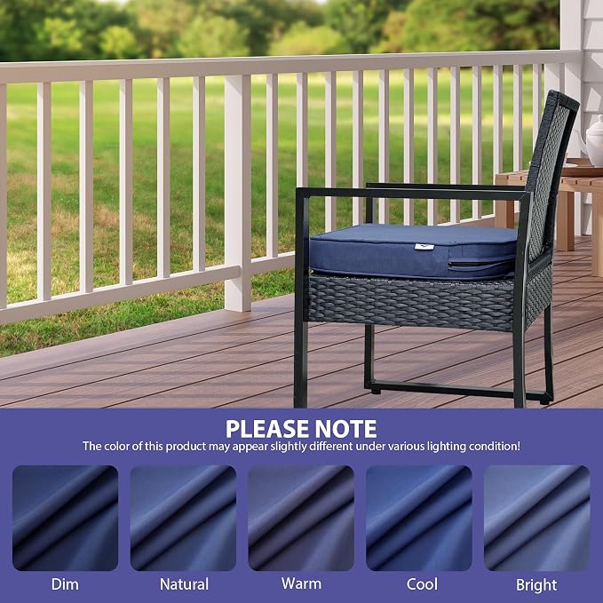Outdoor Chair Cushions Set of 4 -Waterproof Outdoor Seat Cushions - Image 7