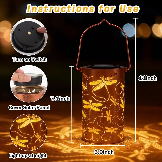 Dragonfly Solar Lanterns Outdoor Waterproof, Birthday Gifts - Image 4