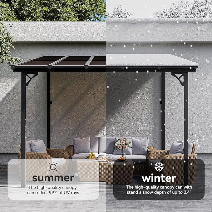 Aoxun 8' x 10' Gazebo for Patio, Gazebo Pergola - Image 4