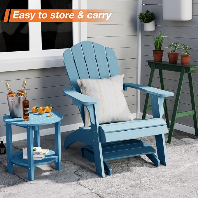 YEFU Adirondack Ottoman, Patio Foot Rest, Adirondack Foot Rest, Folding - Image 8