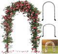 Thickened 0.7mm Tube Garden Arch Trellis, 4.6 * 7.8 or 6.4 * 7.5Ft, Metal by ROOLLYApampasgrass