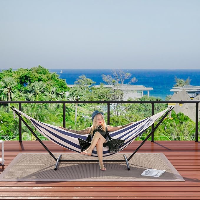 GAOMON Double Hammock with Stand, 450 lb Capacity, Adjustable Portable Hammock - Image 7