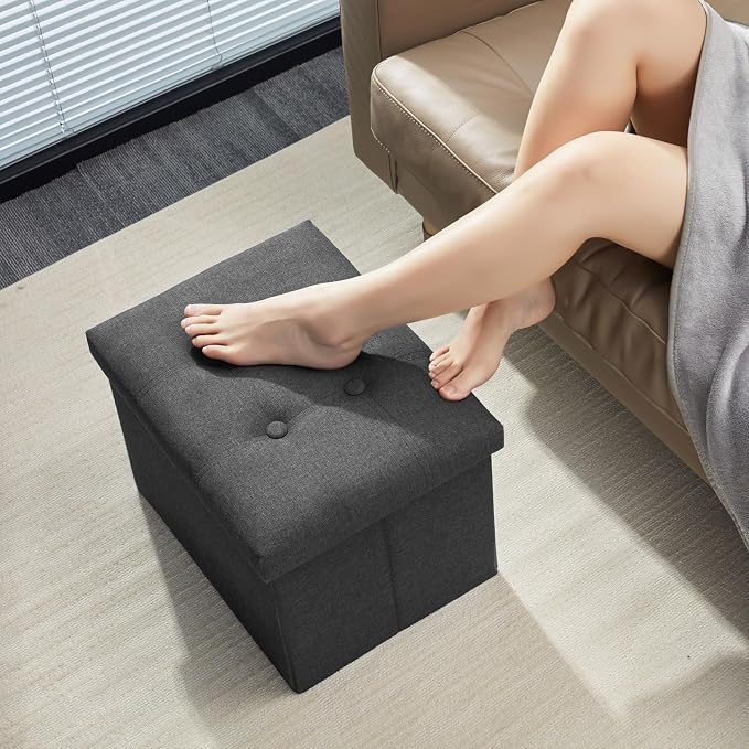 AmasSmile 2Pack Gray Ottoman - Image 2