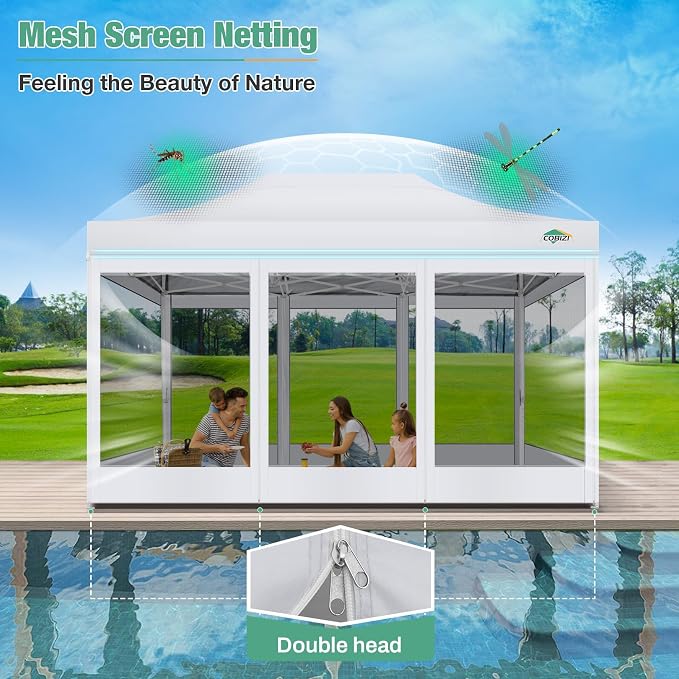 COBIZI 10x15 Canopy Tent, Heavy Duty Pop up Canopy - Image 3